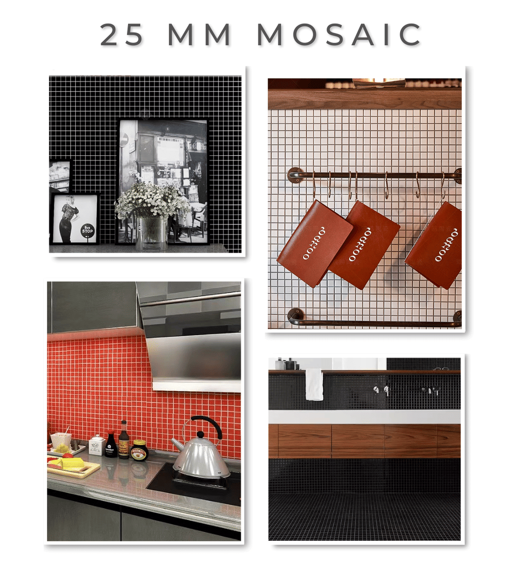 โมเสค TIMELESS TILES รุ่น CLASSIC SQUARE 25 ขนาด 30X30 ซม. สีเขียวเข้ม ผิวเงา GLOSS LEAVE GREEN โมเสคเซรามิกทรงสี่เหลี่ยมจัตุรัส_4